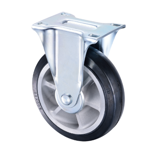 200x50 mm高彈性重型鋁合框固定橡膠輪