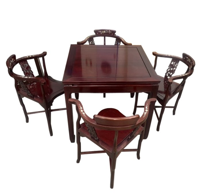RW91505*紅花梨木麻將桌椅
