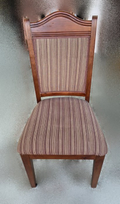 F101iJ * 胡桃色條紋布餐椅