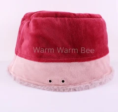 冬天可放暖暖包的成人溫暖護耳帽-紅