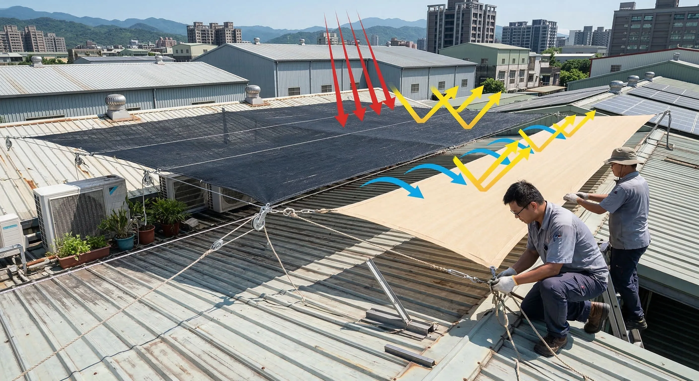 頂樓隔熱遮陽棚