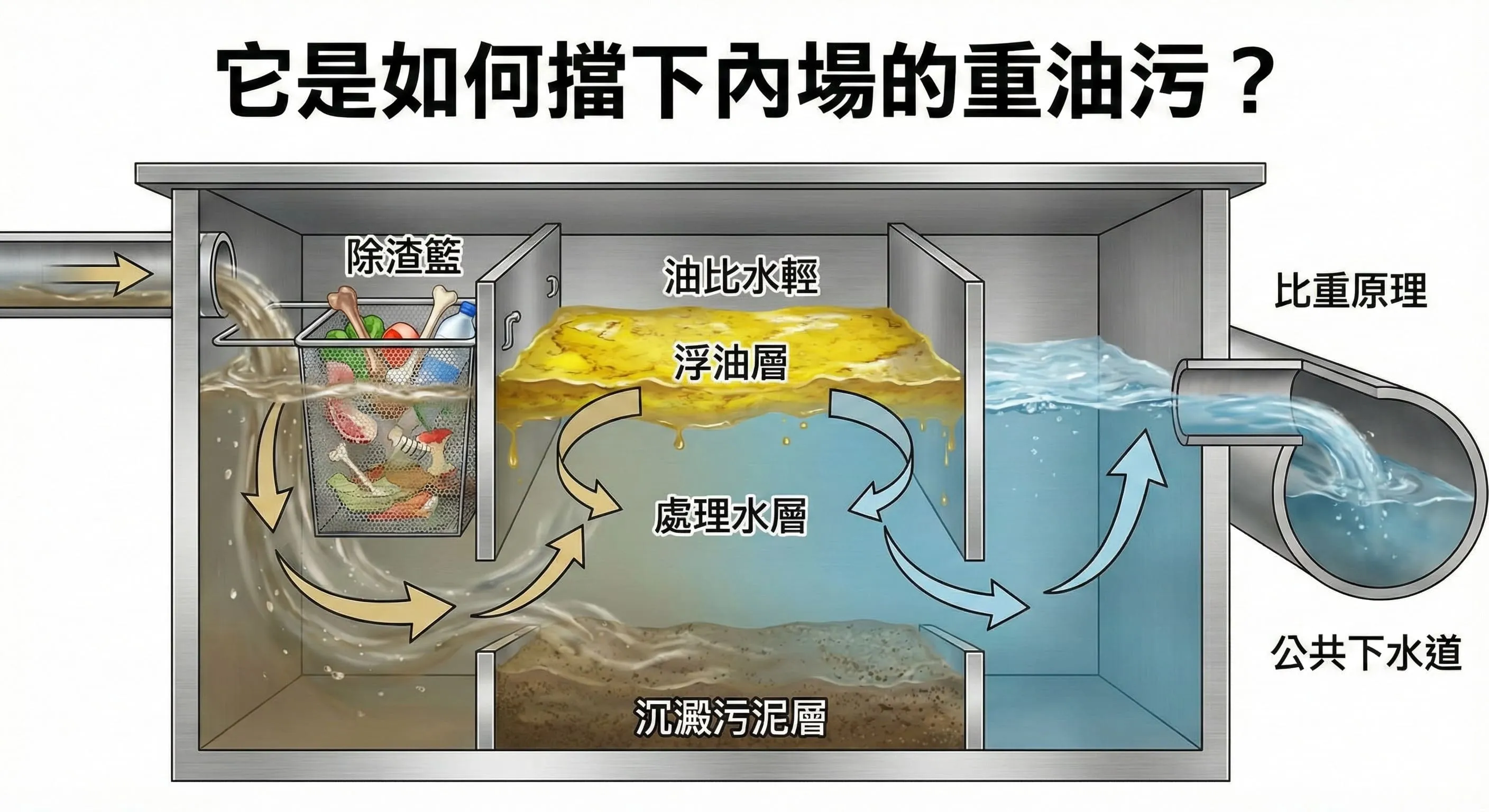 它是如何擋下內場的重油污?