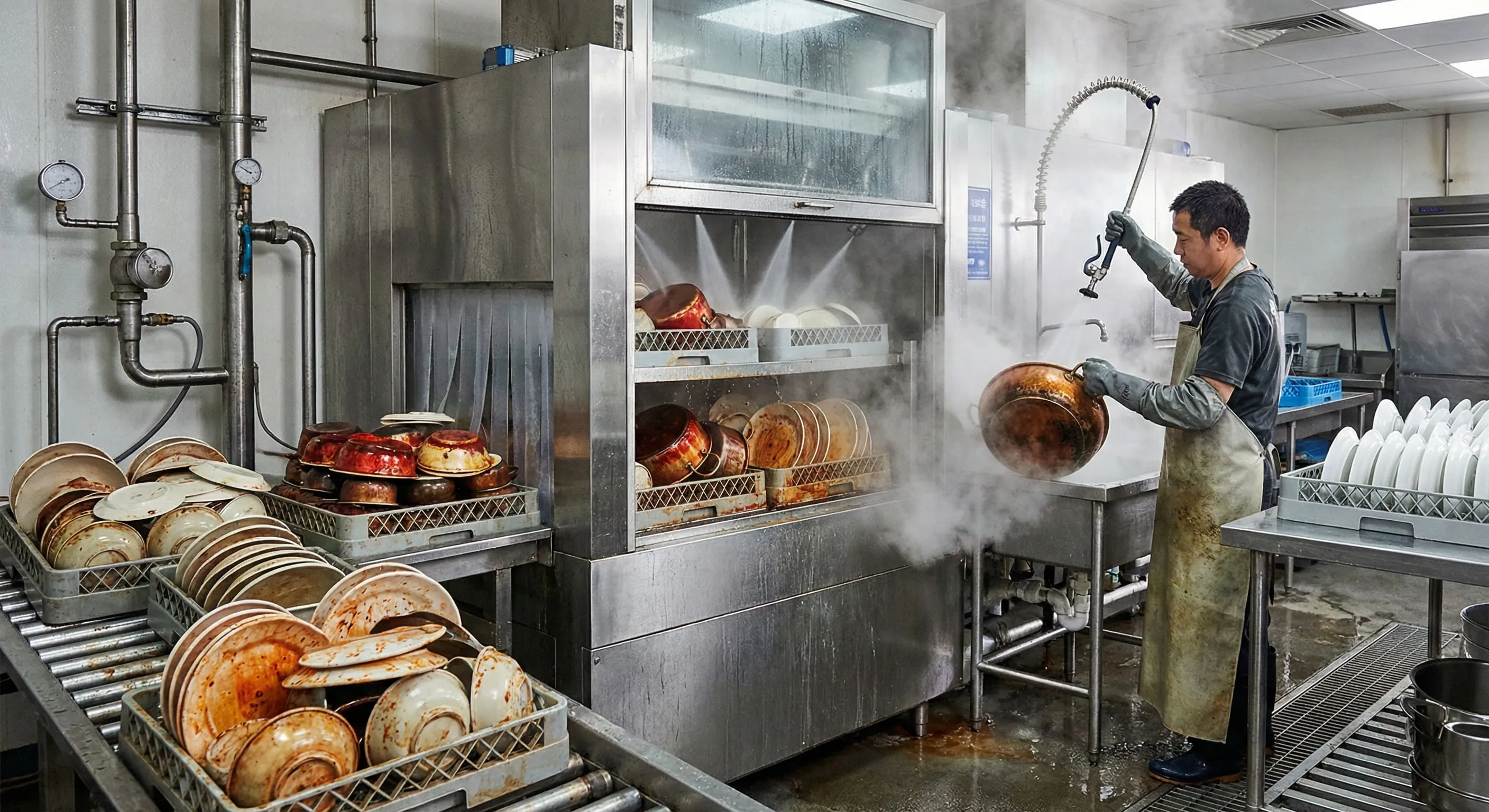 火鍋店洗碗機的重裝上陣