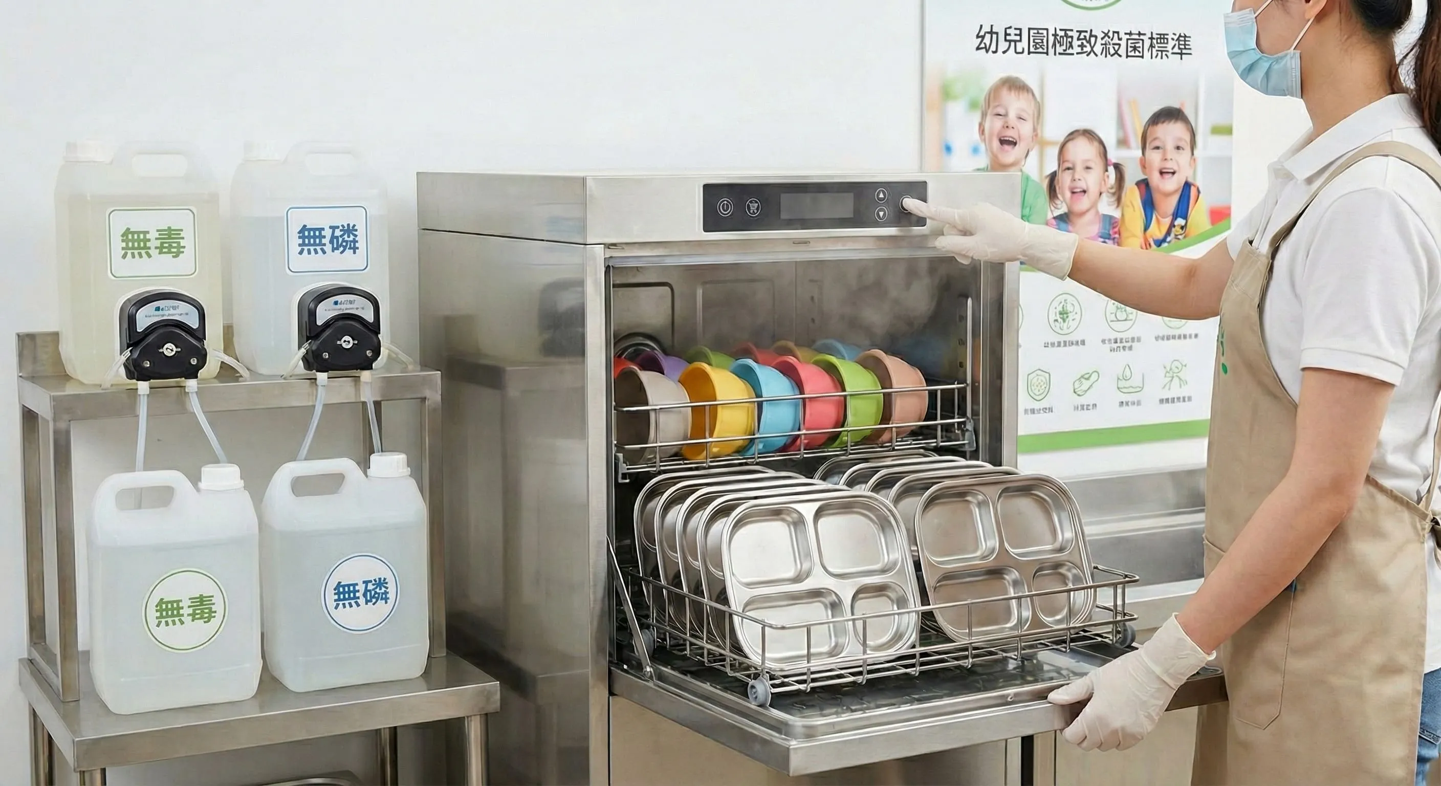 幼兒園洗碗機的極致殺菌標準