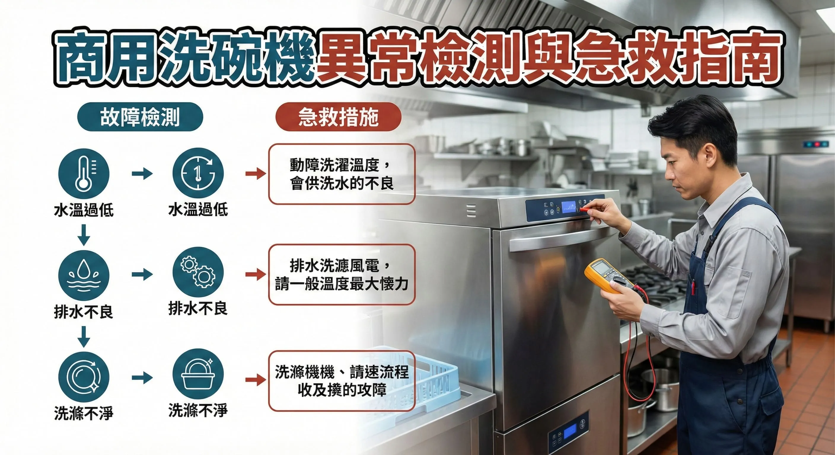 用洗碗機異常檢測與急救指南