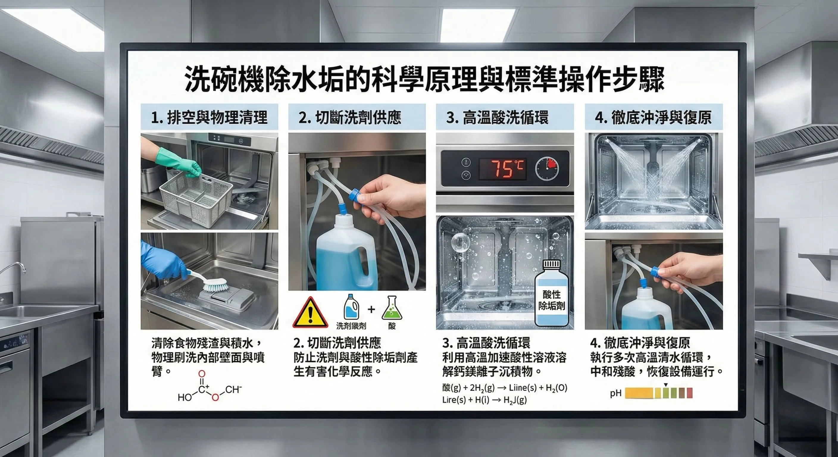 洗碗機除水垢的科學原理與標準操作步驟