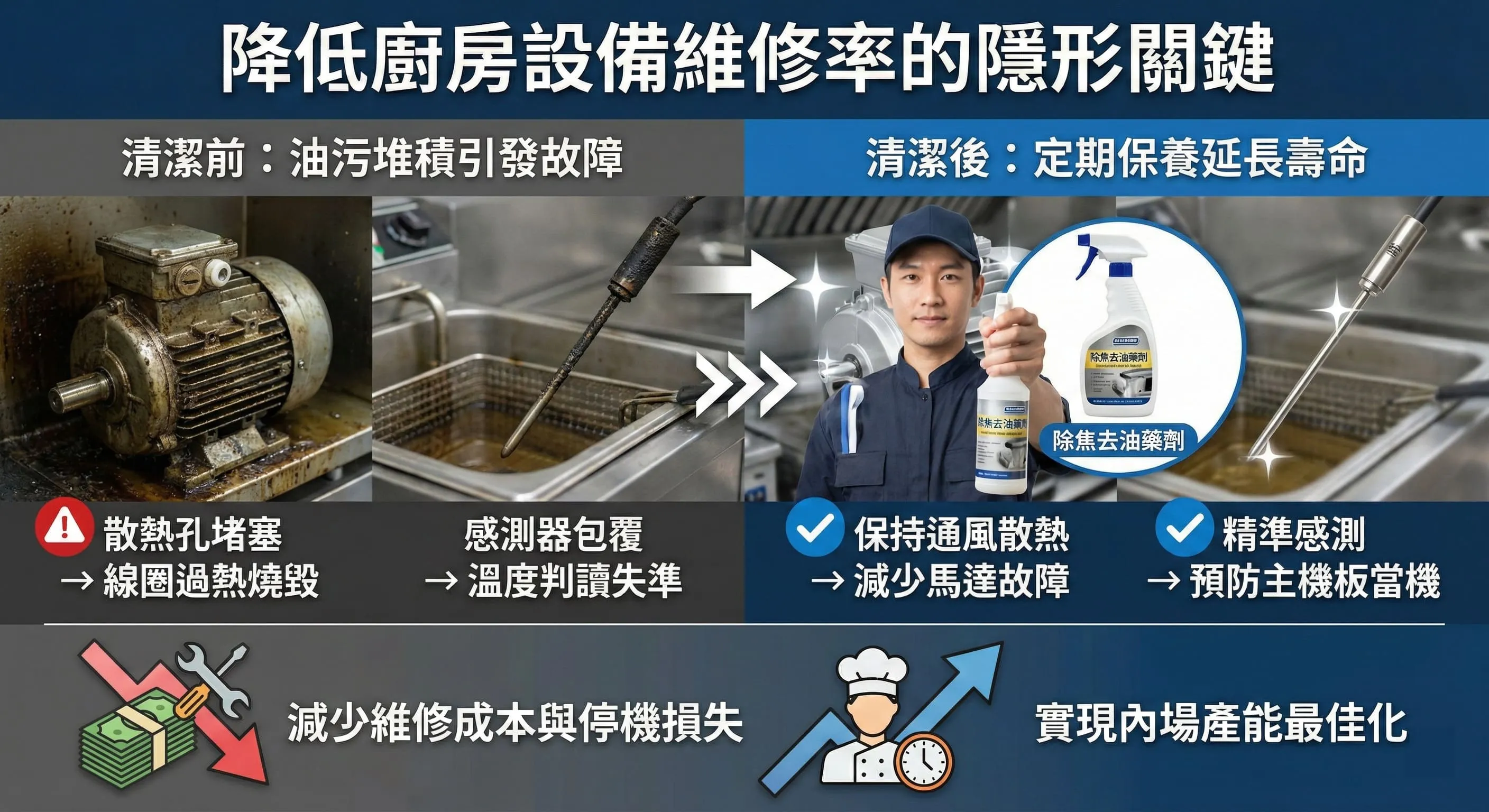 降低廚房設備維修率的隱形關鍵