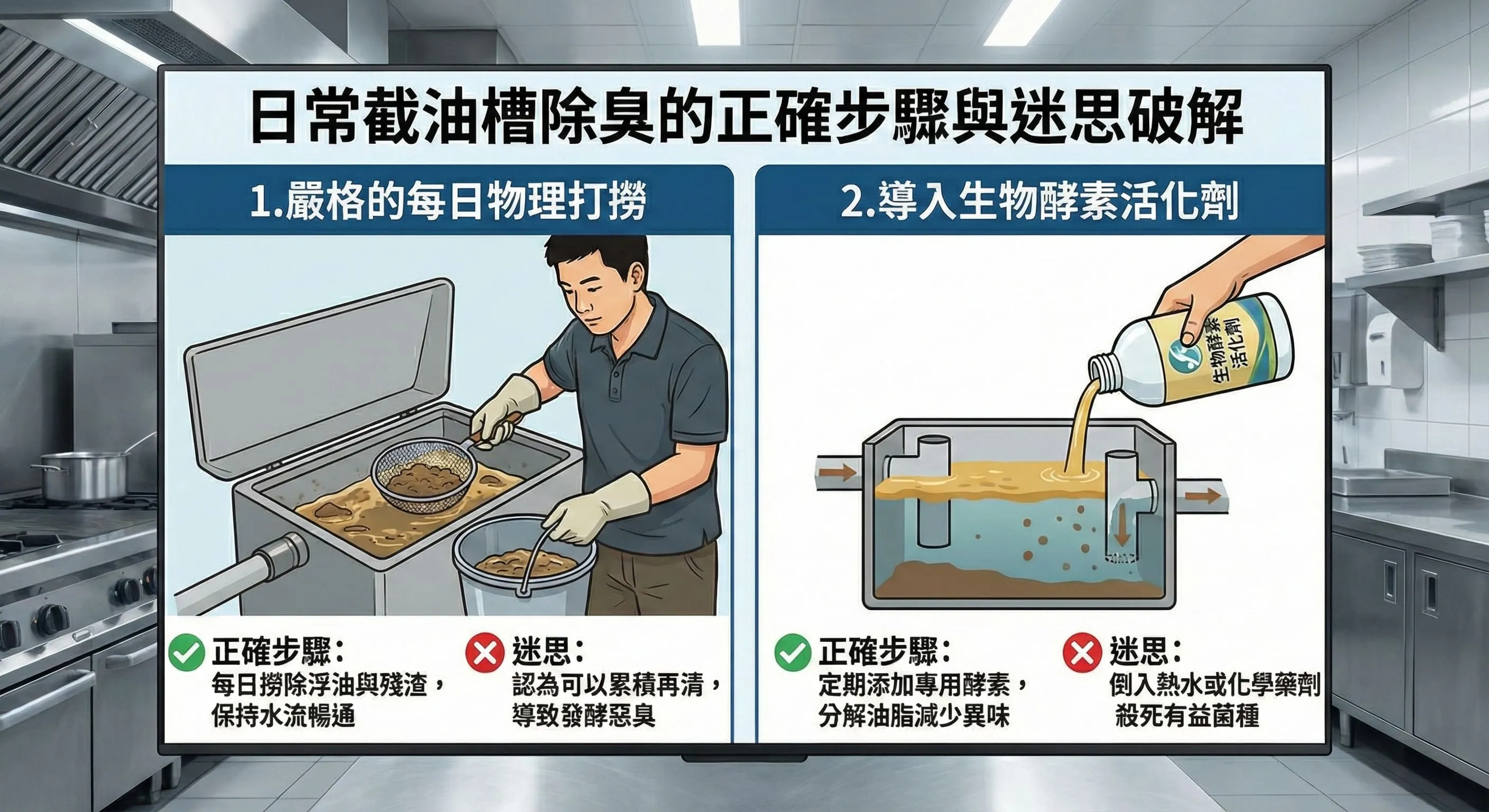 日常截油槽除臭的正確步驟與迷思破解