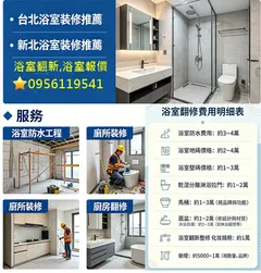 浴室裝修價格,浴室裝修費用,水電重整,泥作工程