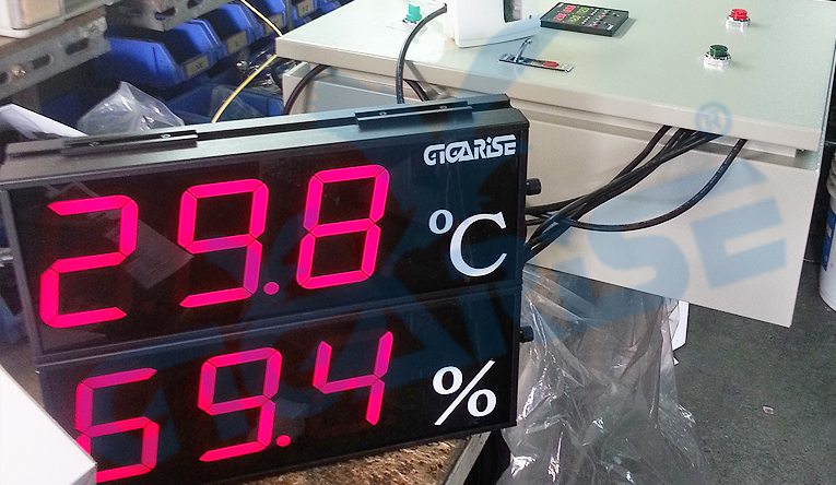 R485二氧化碳空氣品質,溫溼度傳感器,戶外型溫溼度傳訊器LCD雙顯示溫溼度RS485傳送器,溫溼度傳訊器