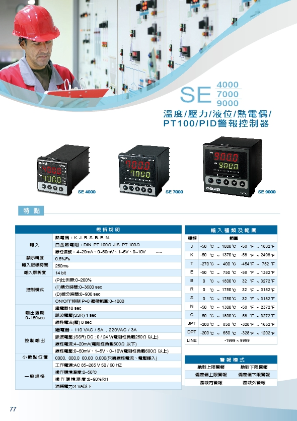 SE4600-溫溼度出線型2m免配線控制器