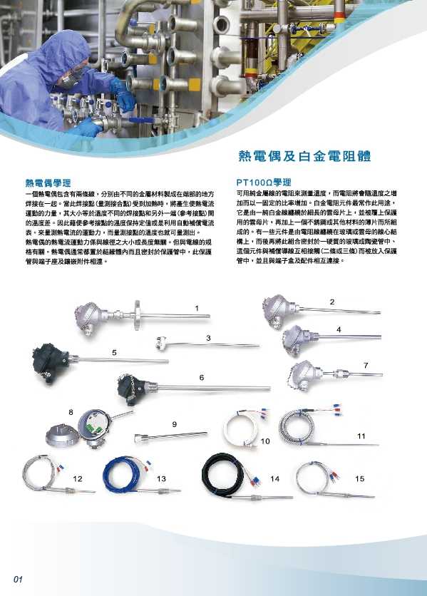 貼附型銅片RTD出線型表面感溫棒
