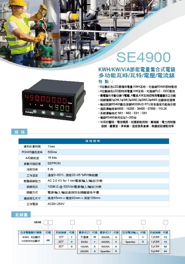 外拉式5M辦公室一氧化碳溫溼度顯示器