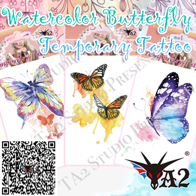 蝴蝶紋身貼紙- Butterfly Tattoo