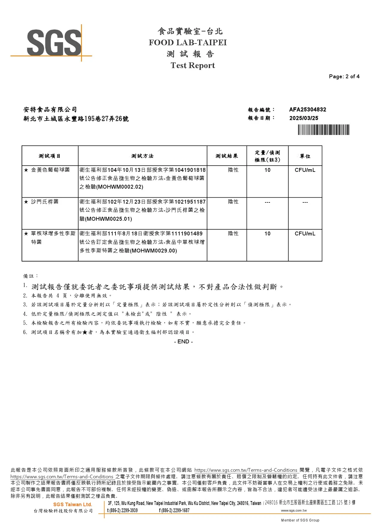 薄荷糖漿檢驗報告