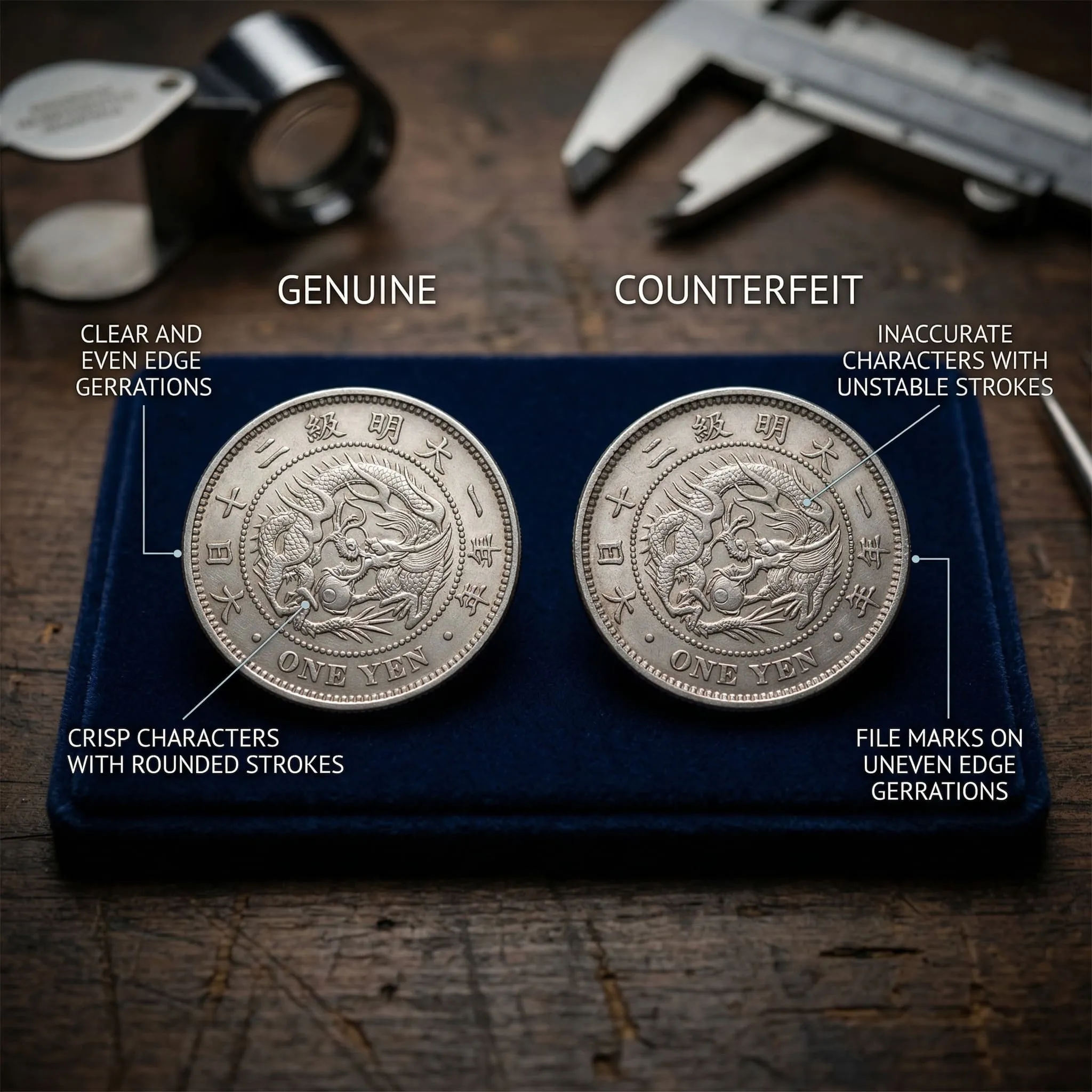 龍銀古幣鑒定示意圖