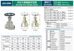 牙口20K球型閥型錄