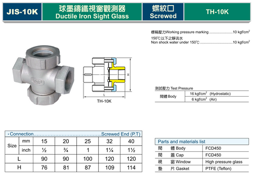 牙口視窗觀測器型錄
