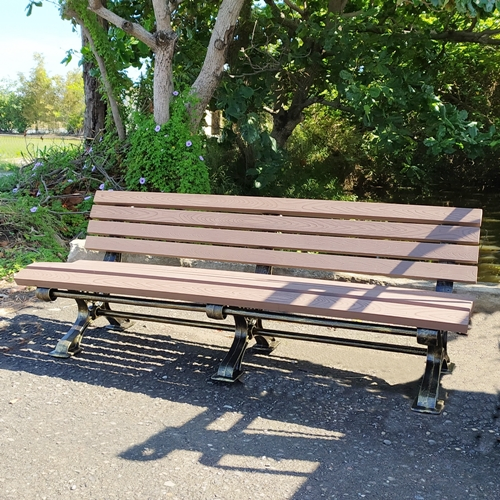 Plastic wood bench