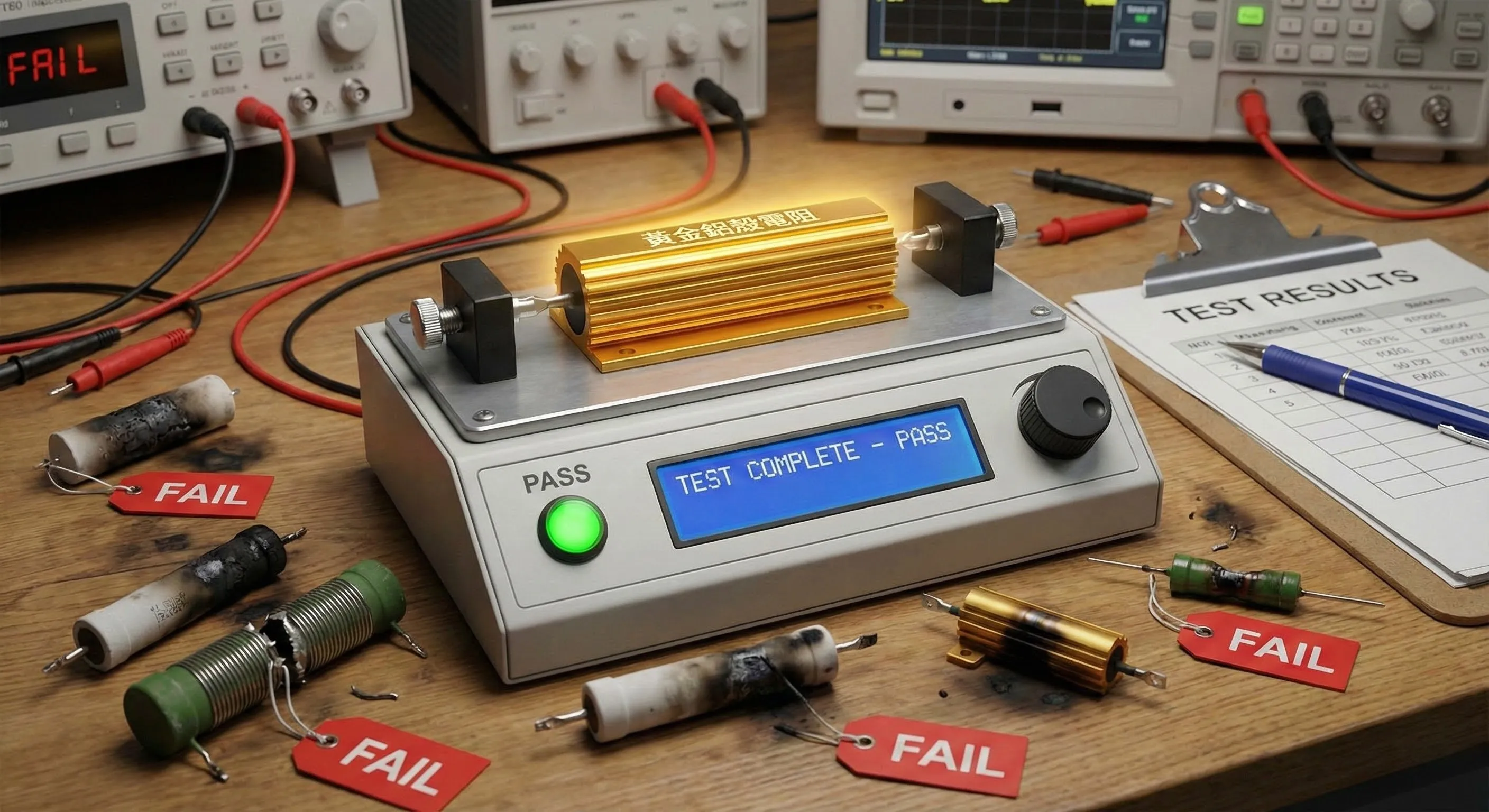 黃金鋁製電阻通過測試