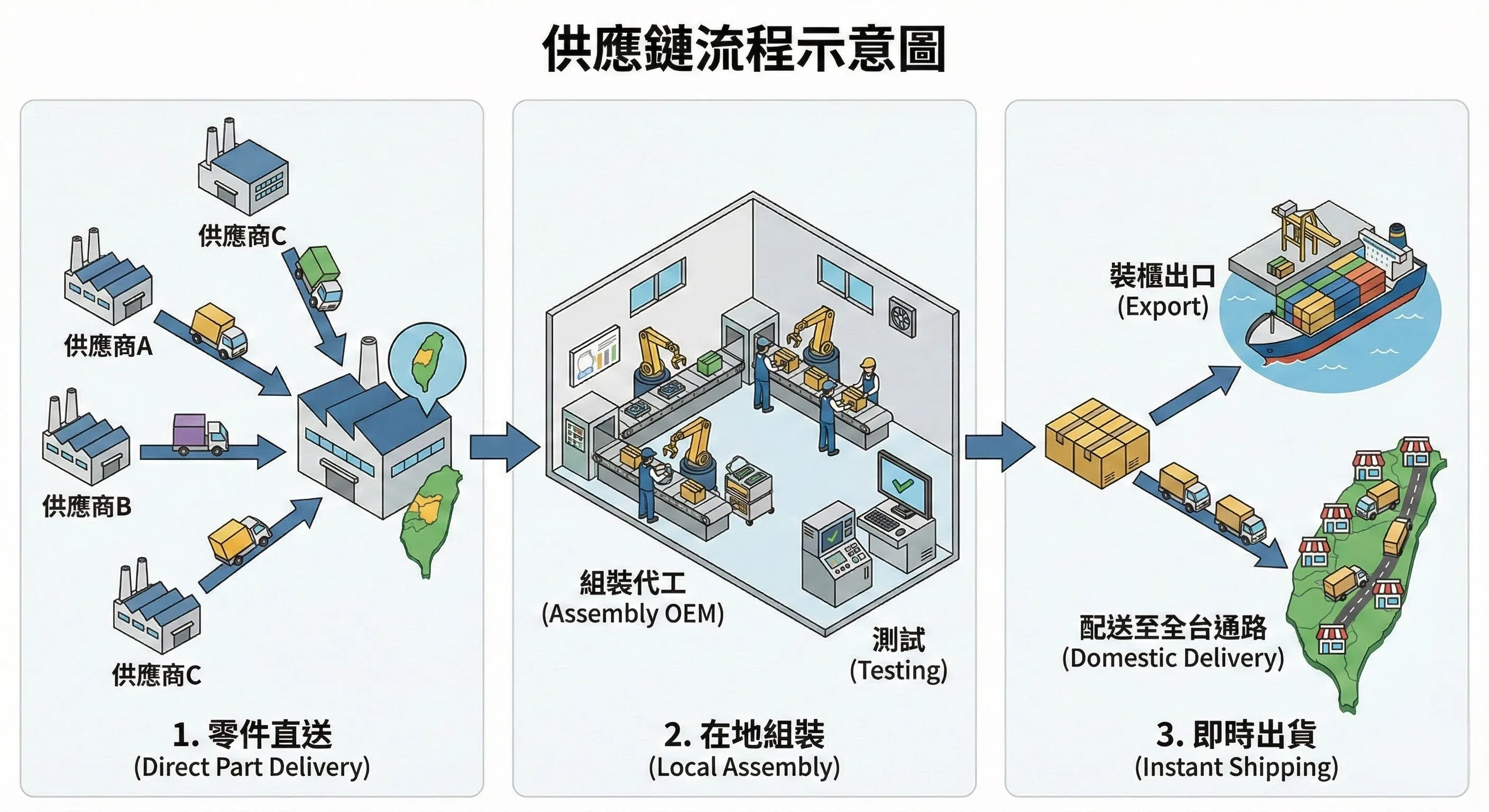 產品組裝到出貨