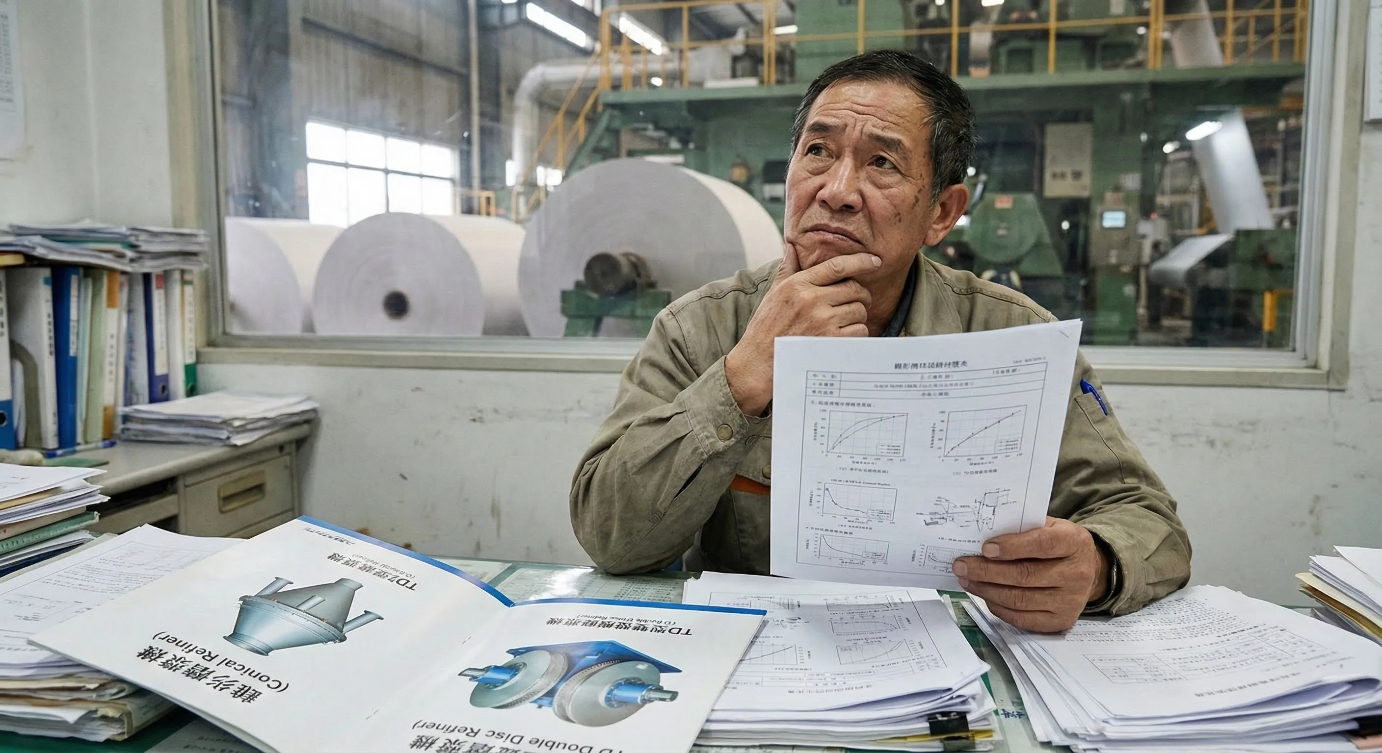 雙盤磨漿機或錐型磨漿機