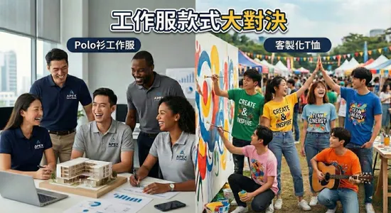 企業制服首選｜Polo衫工作服 vs. 客製化T恤：材質挑選與穿搭場合完全指南