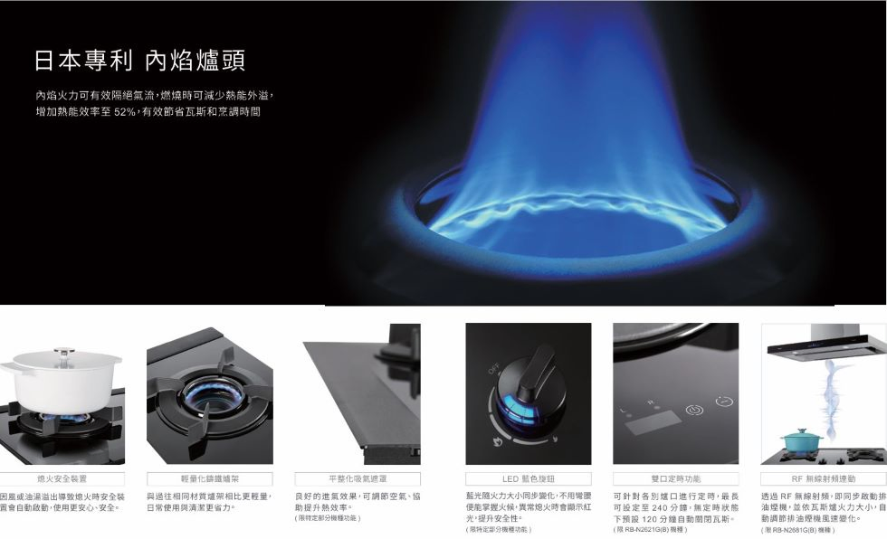 林內牌玻璃內焰爐
