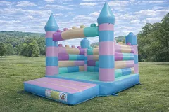 粉嫩馬卡龍跳床