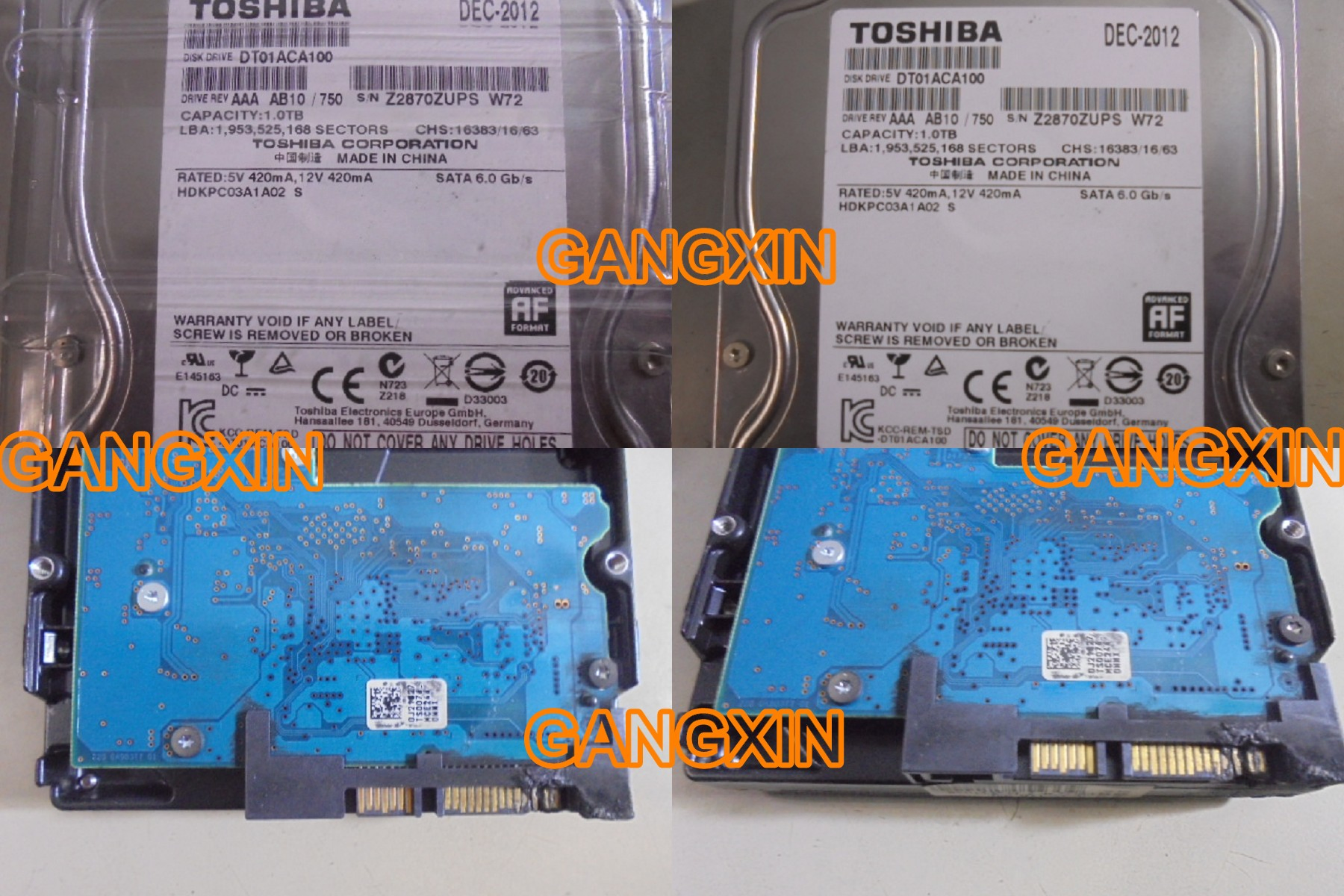 TOSHIBA硬碟SATA電源15Pin燒毀╱燒熔