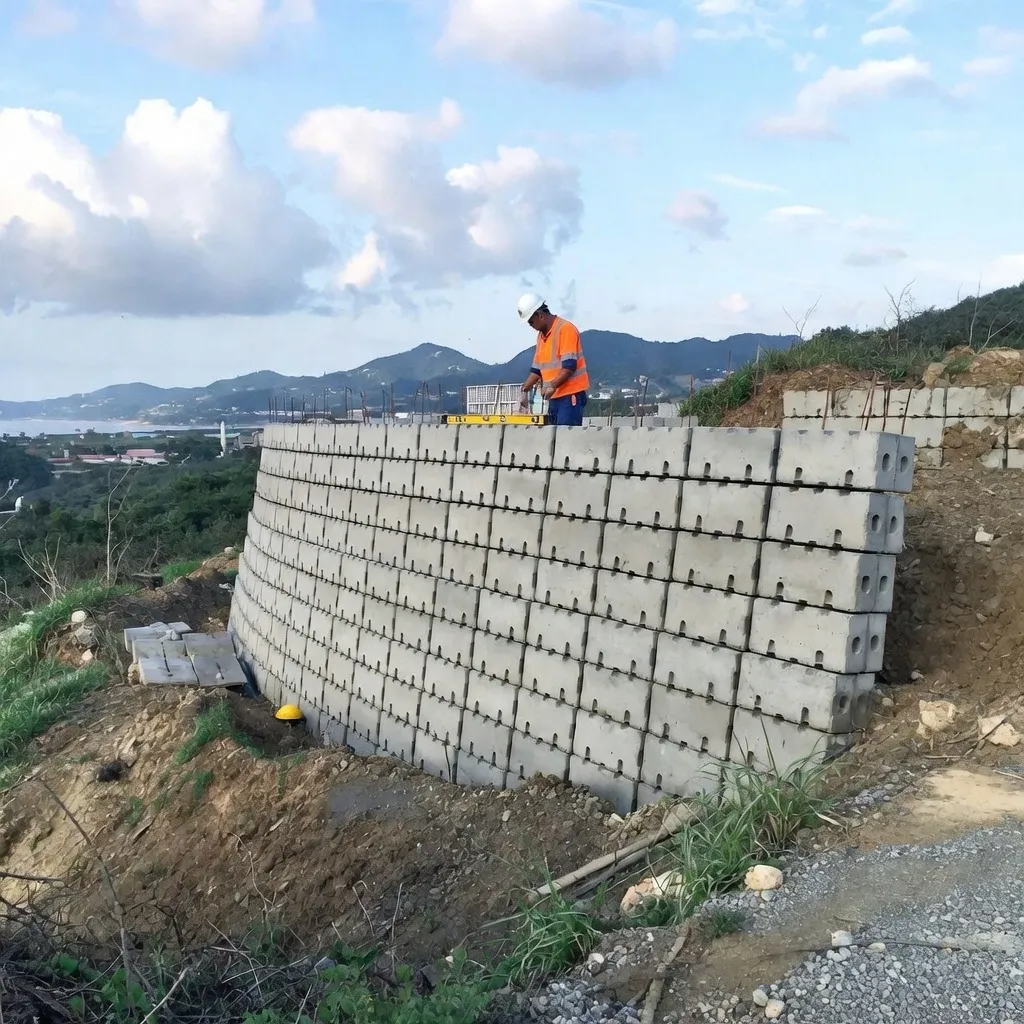 地形適應性示範：弧形移動式擋土牆現場組裝