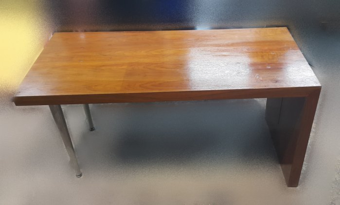 台中樂居二手家具E524AJH 原木色5尺書桌*辦