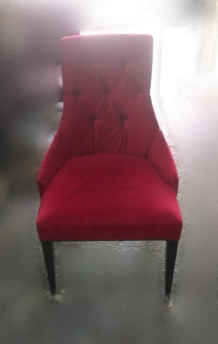 樂居二手家具 A0808HJJ 紅色絨布餐椅 洽談