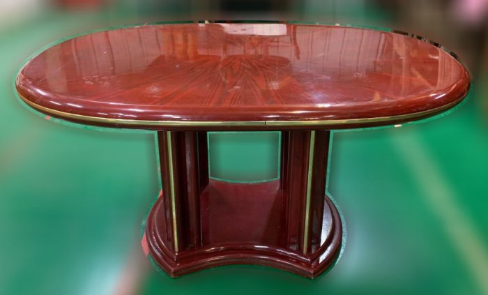樂居二手家具(中)E120705*紅木色餐桌