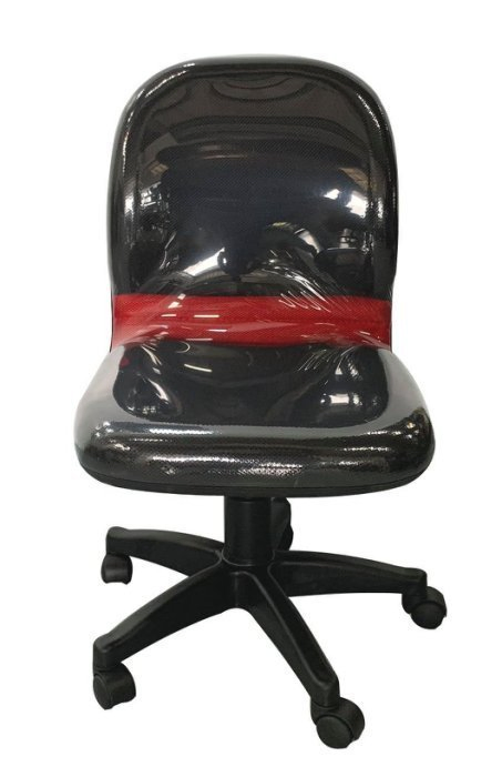樂居二手家具EA1503Fj*全新黑紅透氣辦公椅