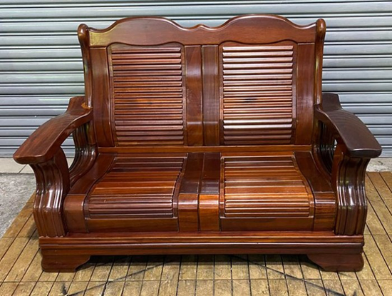 【樂居二手家具館】A0903CJJ 半樟木雙人沙發