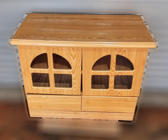 樂居二手家具 A1005AJJ 原木色雙門電視櫃