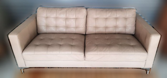 便宜2手傢俱拍賣 A1007GJJE 三人牛皮沙發