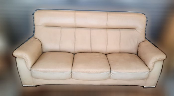 便宜2手傢俱拍賣 A1010FJJ 奶茶色3人沙發