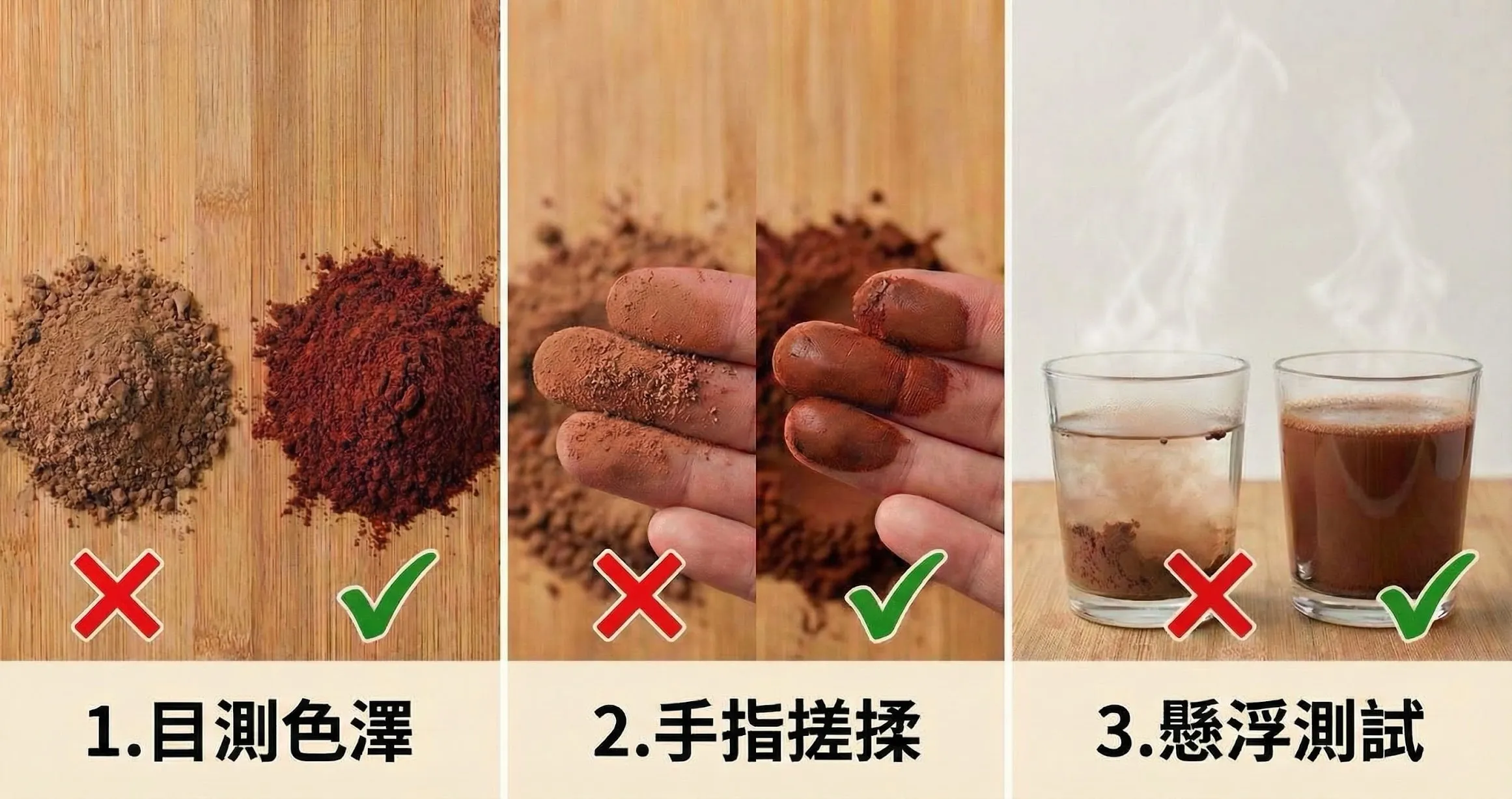 如何鑑別高品質的可可粉