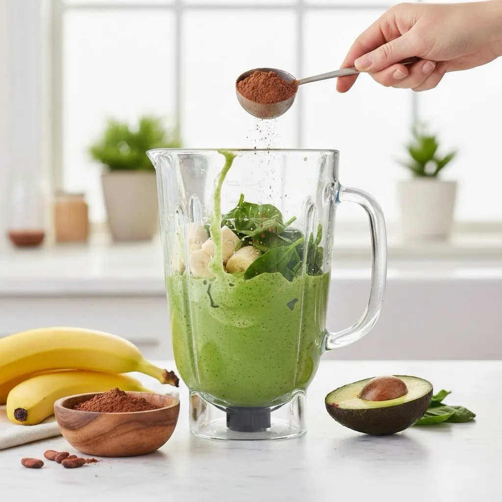 生可可粉綠拿鐵果昔