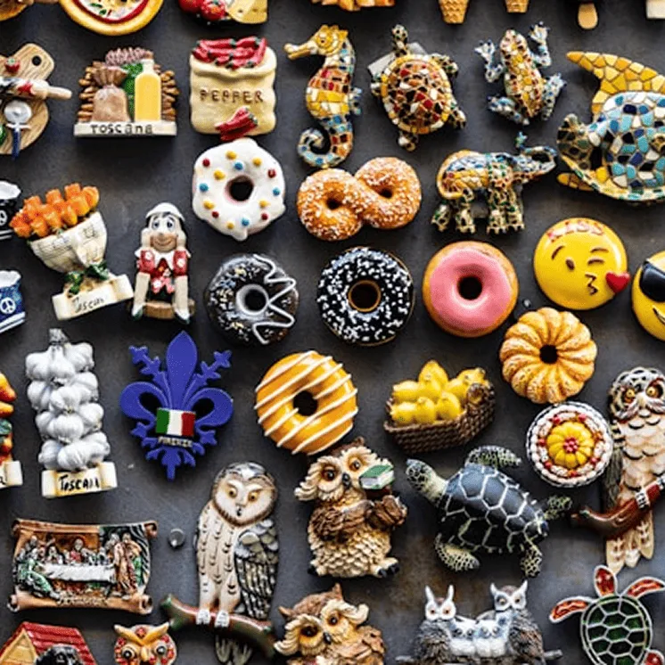 立體磁鐵常見於冰箱、辦公室、展示櫃等，兼具實用性與裝飾性