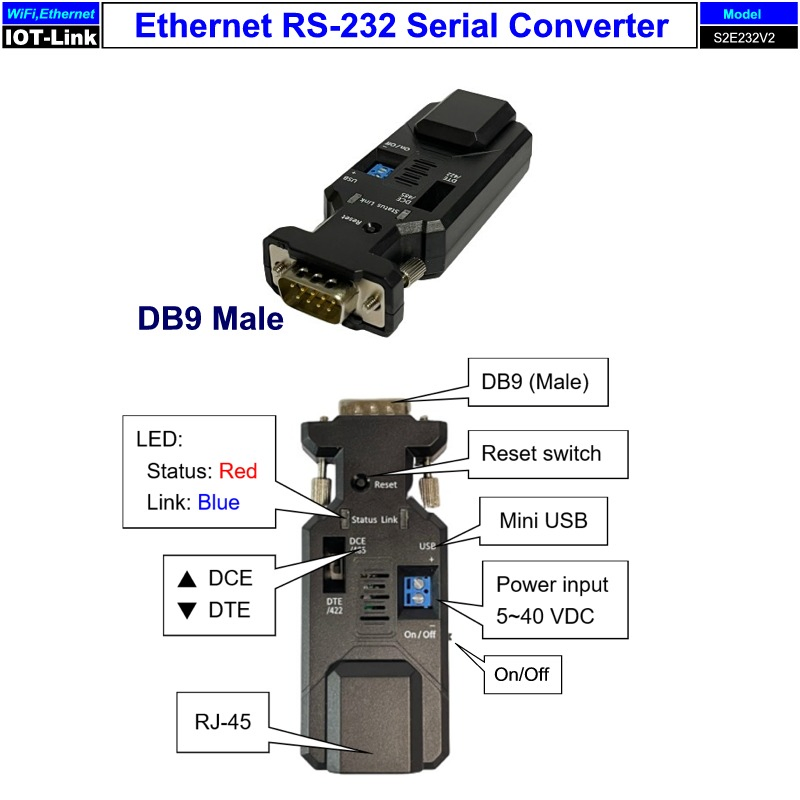 Ethernet轉RS232傳輸器
