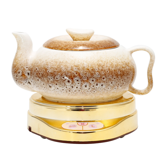 【高喬】超音波負離子茗壺水氧機扁壺系列(果凍綠.無暇白.紅妝粉.墨玉綠.天目金)(內附複方精油)