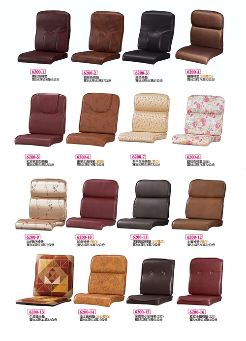 各式皮面椅墊和布面椅墊可供選擇