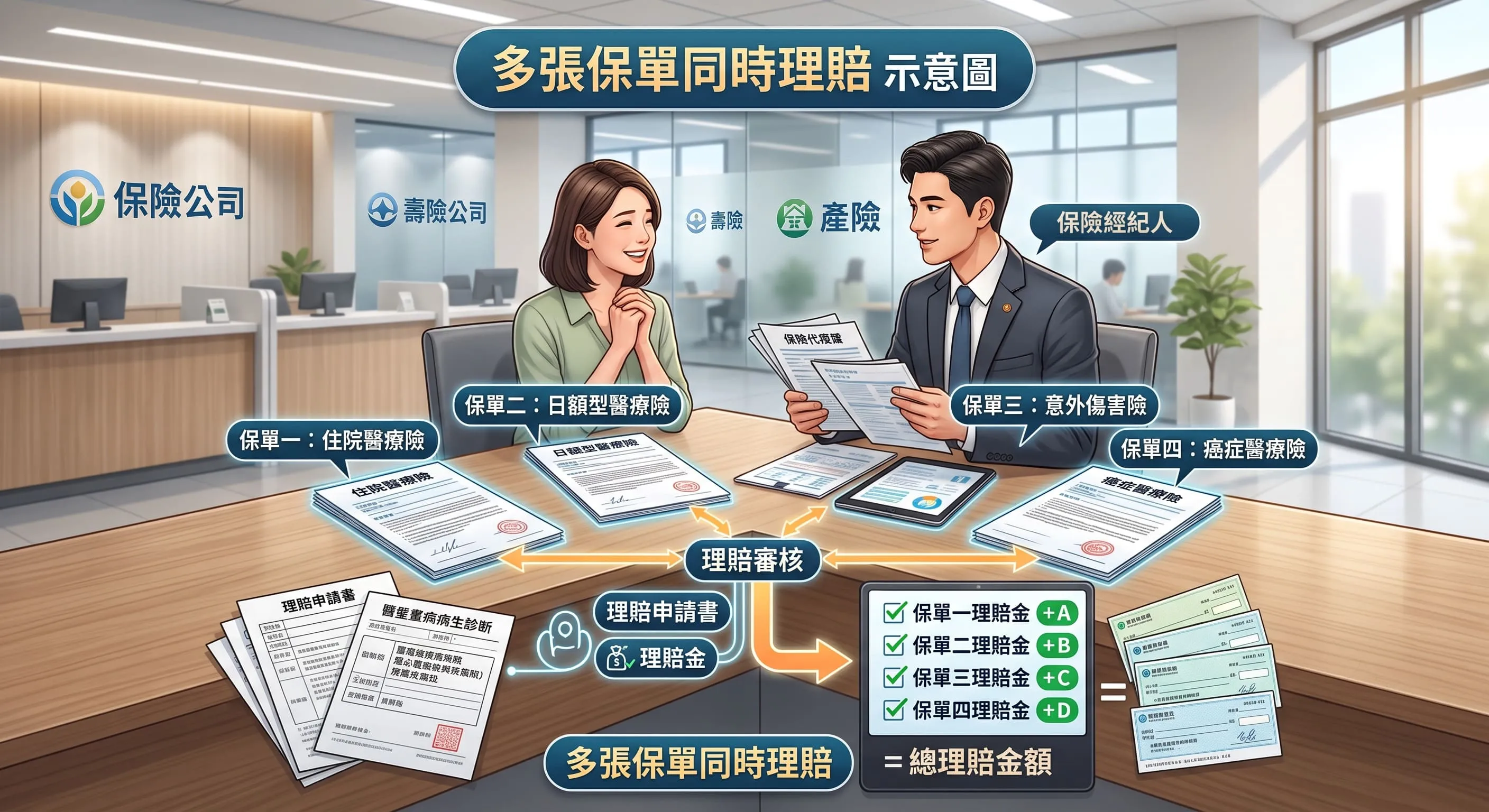 多張保單同時理賠
