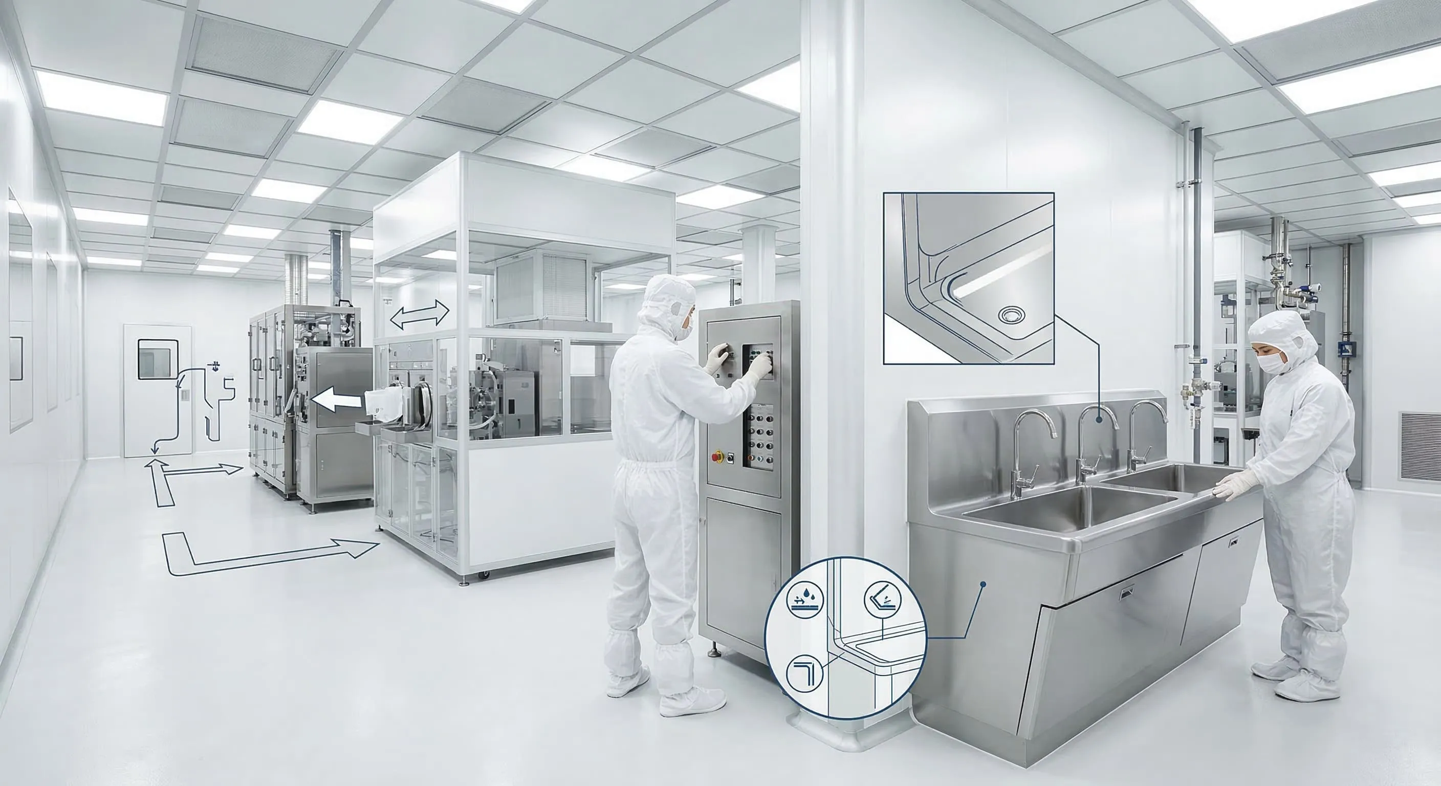 6-1舊廠升級與動線優化：無塵室設備改裝與醫療級不鏽鋼水槽客