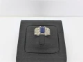 天然藍寶鑲鑽戒指 1.1ct m0067