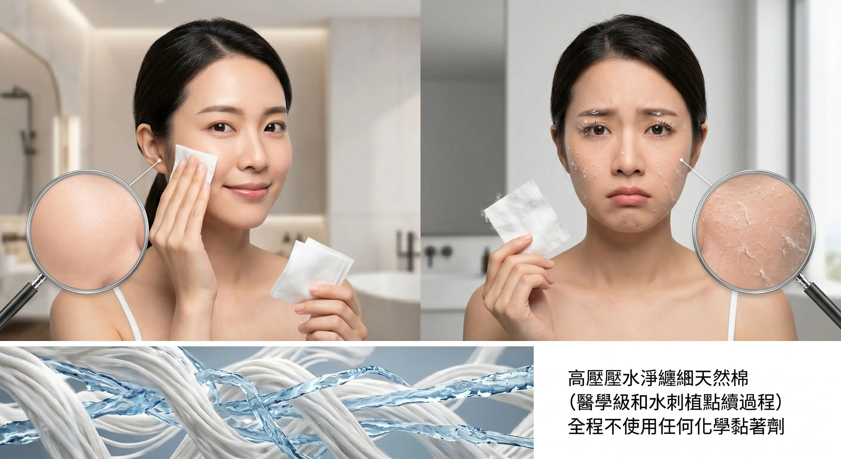 不掉屑化妝棉