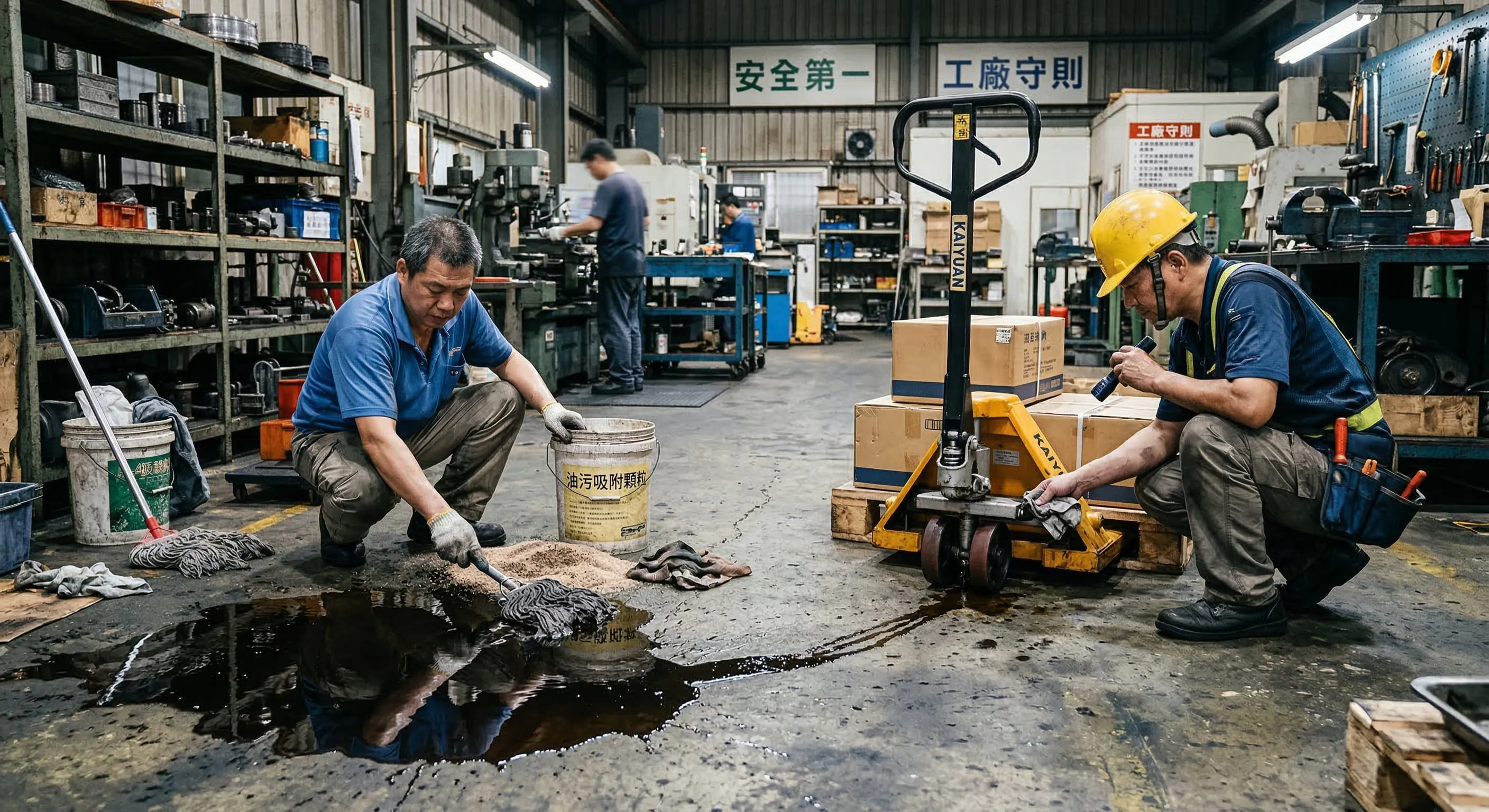 油壓拖板車漏油